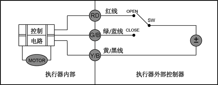 微型電動球閥接線方式