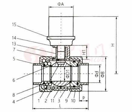 電動塑料球閥圖紙