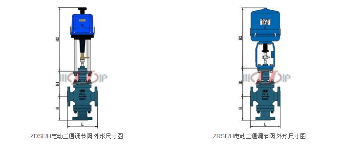 電動(dòng)三通調(diào)節(jié)閥結(jié)構(gòu)圖_調(diào)節(jié)閥