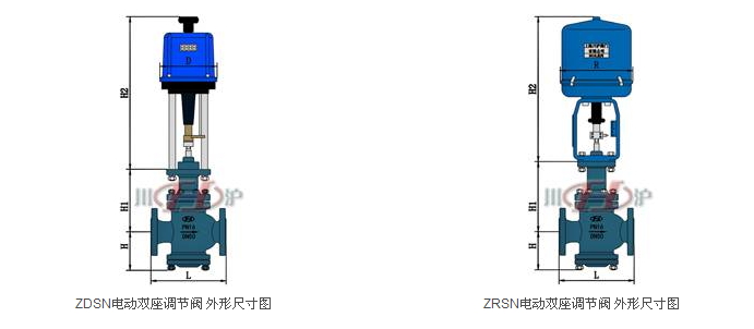 電動(dòng)雙座調(diào)節(jié)閥結(jié)構(gòu)圖