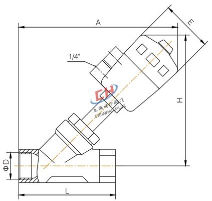 P2氣動(dòng)內(nèi)螺紋角座閥結(jié)構(gòu)圖