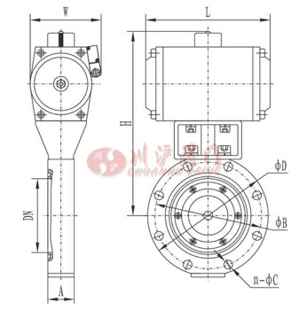 氣動高真空蝶閥結(jié)構(gòu)圖