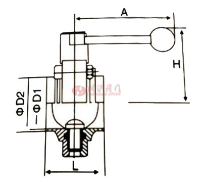 衛(wèi)生級焊接蝶閥結(jié)構(gòu)圖