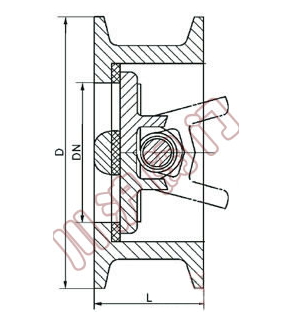 蝶式止回閥結(jié)構(gòu)圖