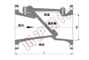 橡膠瓣止回閥結構圖